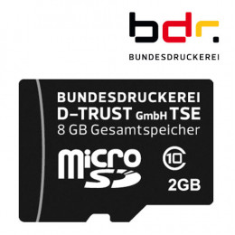 Bundesdruckerei TSE, microSD, 8 GB, Laufzeit 5 Jahre, vereinzelt